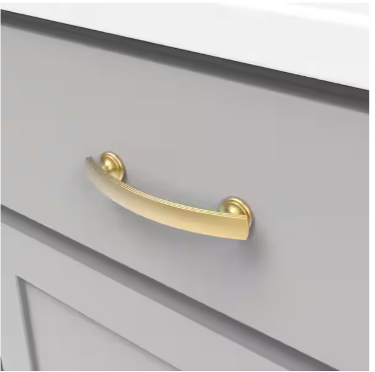 Hickory Hardware P2141-BGB American Diner 3-3/4 in Modern Arch Cabinet Pull Gold