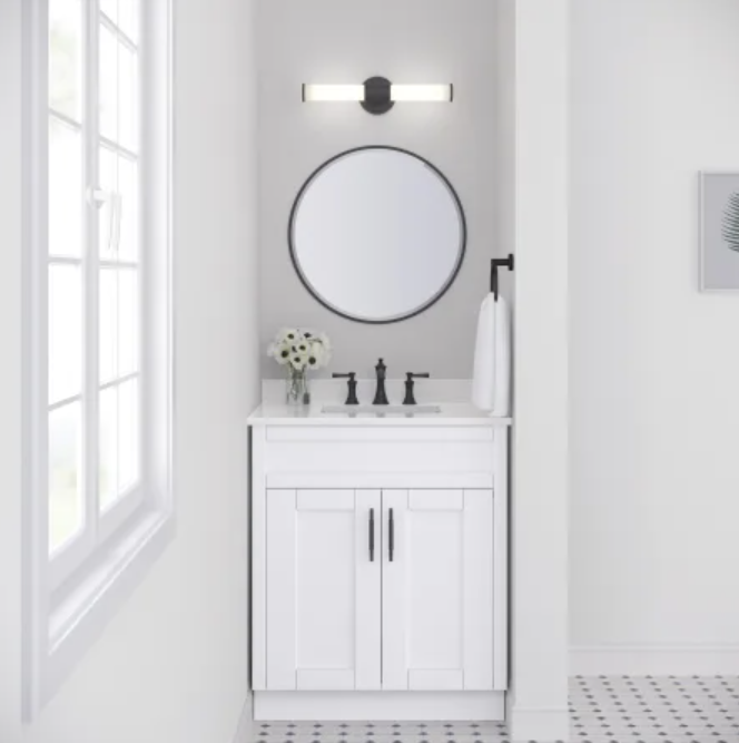 Millennium Lighting 2220 Trumann 2 Light 18" W LED Bath Bar Black Finish