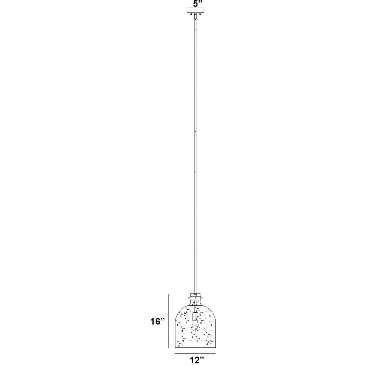 Z-Lite 817-12PN Pearson Chandelier, 1-Light 100 Watts, Polished Nickel