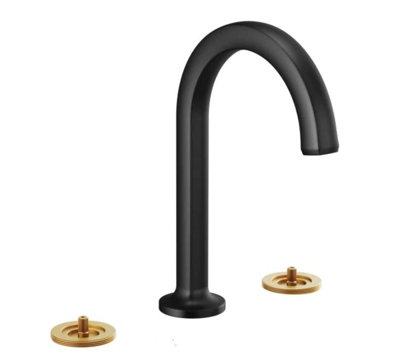 BRIZO 65306LF-BLLHP Kintsu Widespread Lavatory Faucet Matte Black - Less Handles