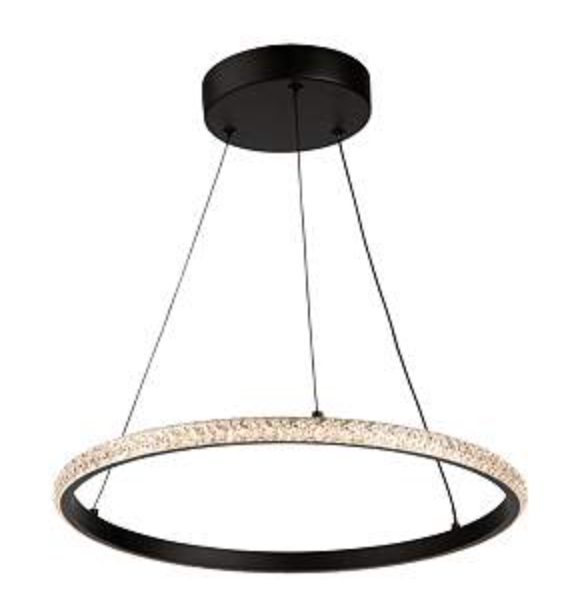 Nova 23.5" Wide Black 24W LED Pendant