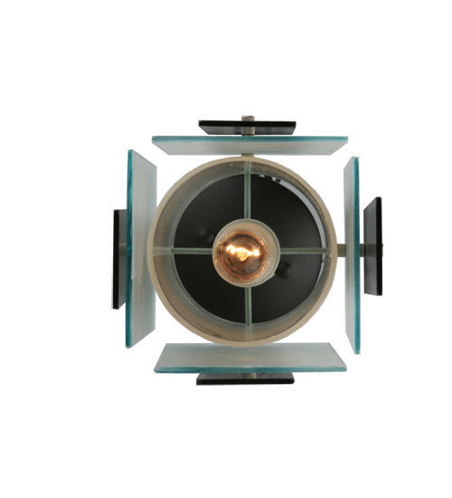 Meyda 118485 - 6.5"Sq Metro Aurora Borealis Quadrato Mini Pendant