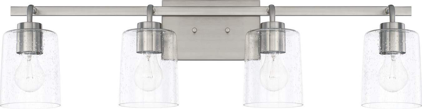 HomePlace Lighting 128541CH-449 Greyson Clear Glass Bathroom Vanity Wall Light