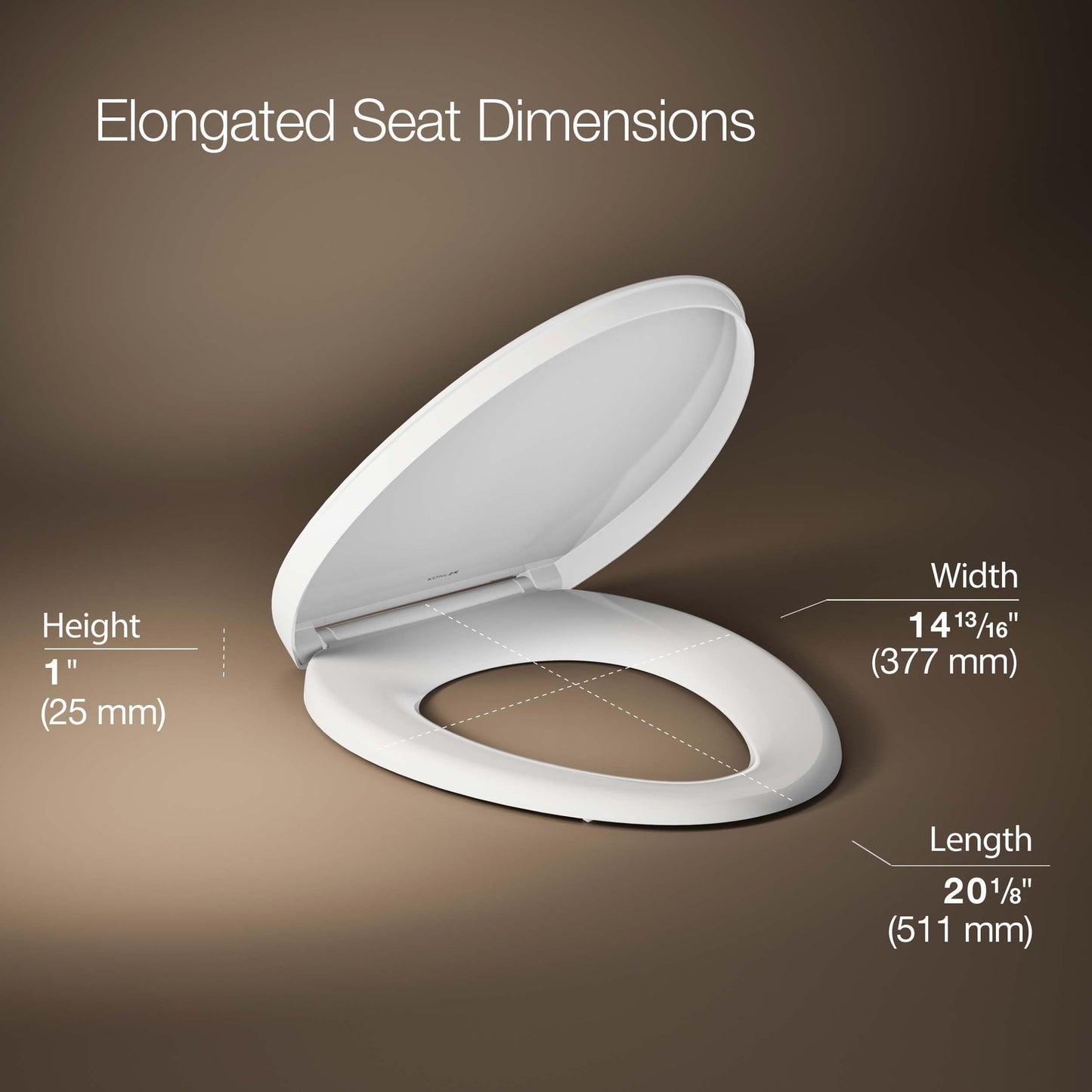 KOHLER K-26801-0 Impro ReadyLatch Quiet Close Elongated Toilet Seat, White