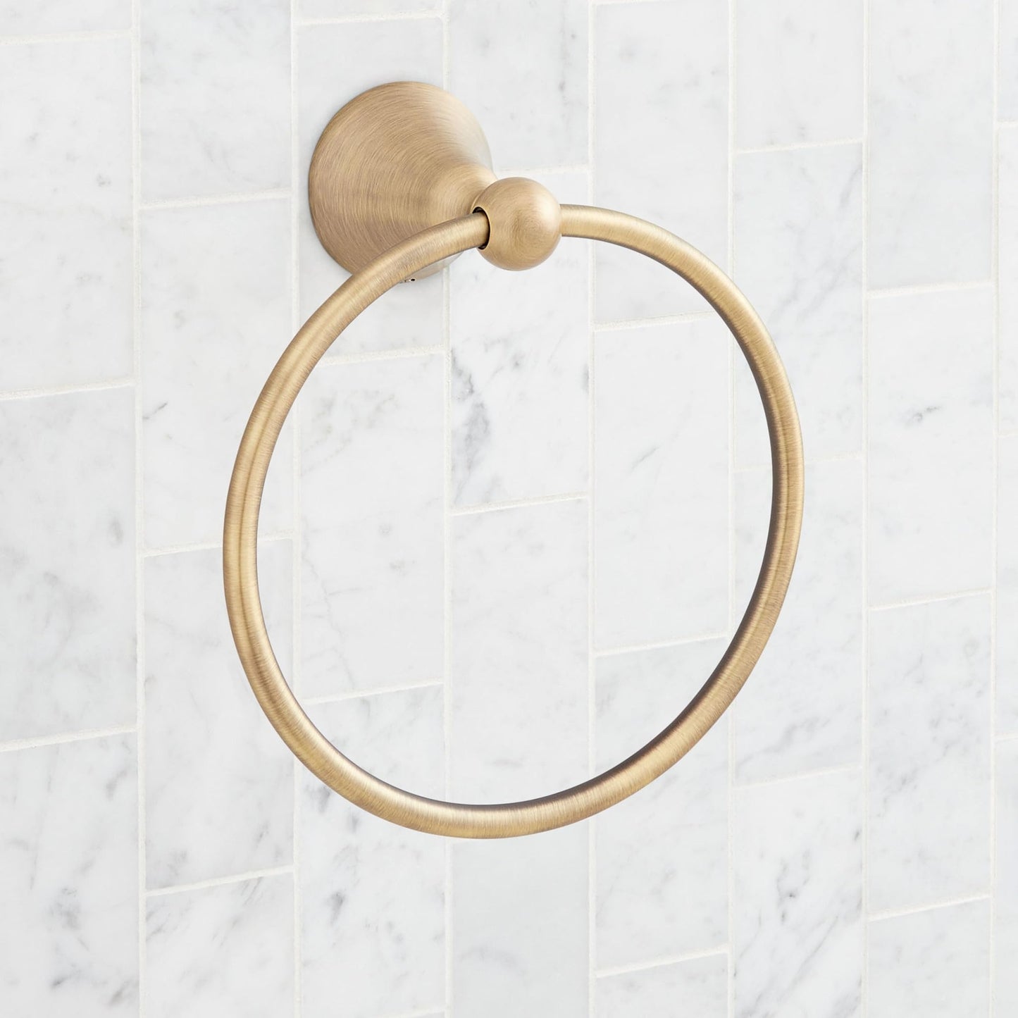 Signature Hardware SH555048ORB Traditional 6-7/8" Towel Ring - Oil Rubbed Bronze