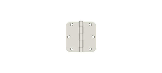 Deltana S35R514 3-1/2" x 3-1/2" x 5/8" Radius Hinge;Residential ; Bright Nickel