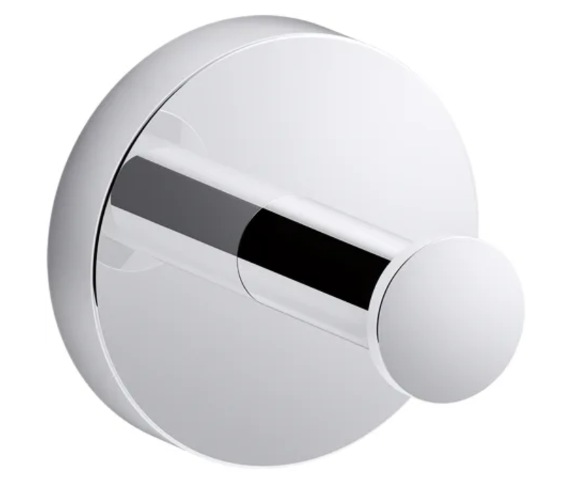 Kohler K-27290-CP Elate Robe Towel Hook Chrome Bathroom Modern Contemporary