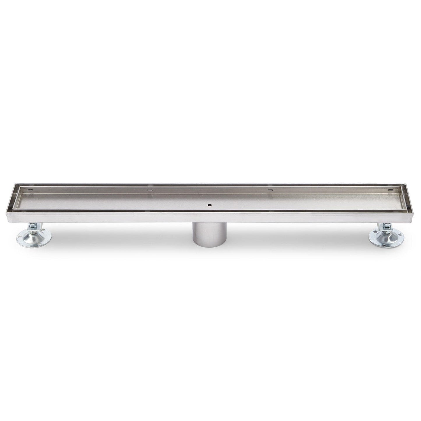 SH Cohen 24" Tile In Linear Shower Drain with Flange - Brushed Stainless Steel