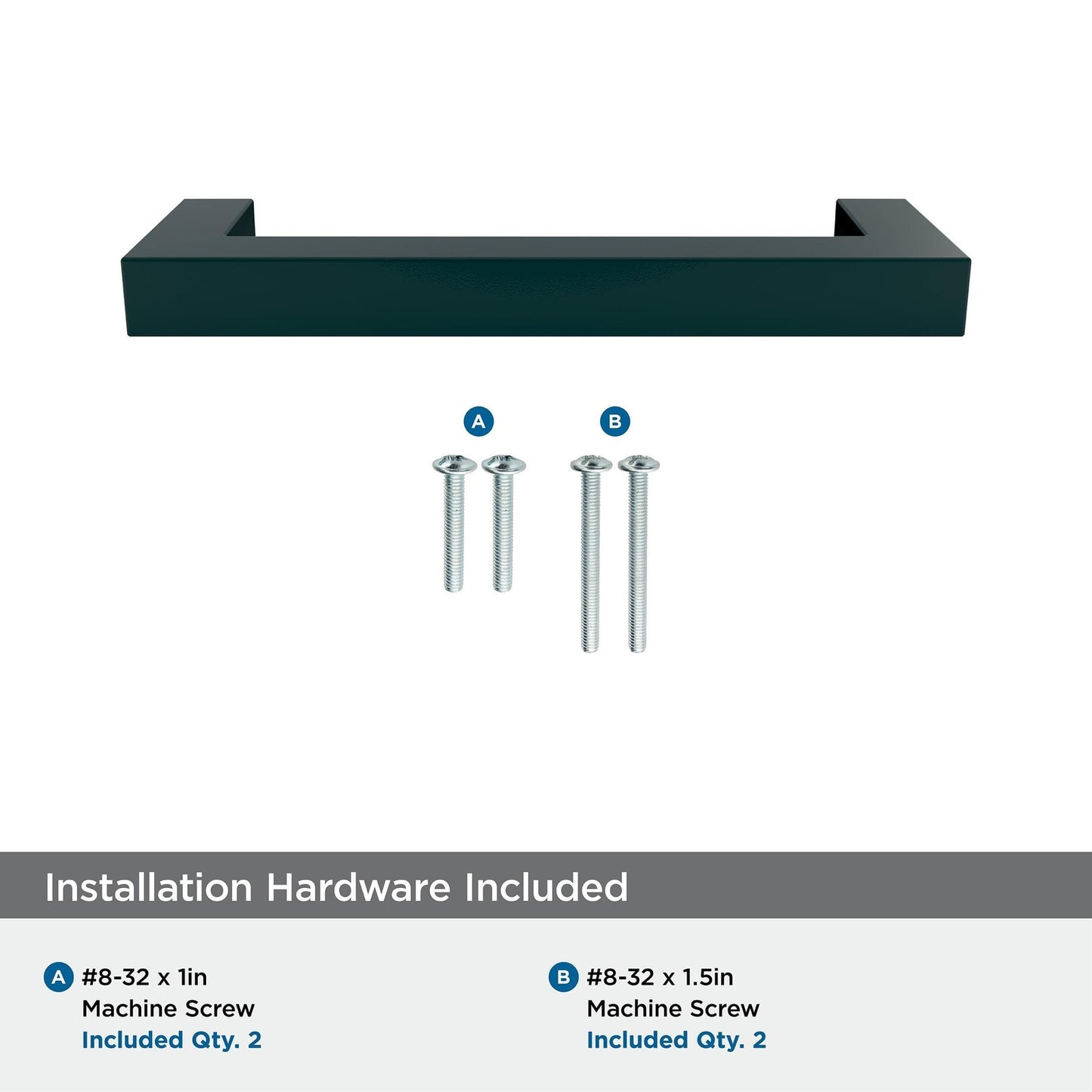 Amerock BP36570FB Cabinet Pull Matte Black 3-3/4" C2C Monument