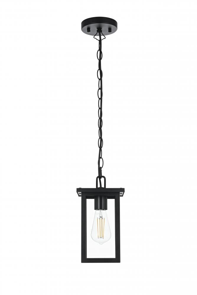 Elegant Lighting OD324H11BK Venango 7 inch Outdoor Pendant in Black