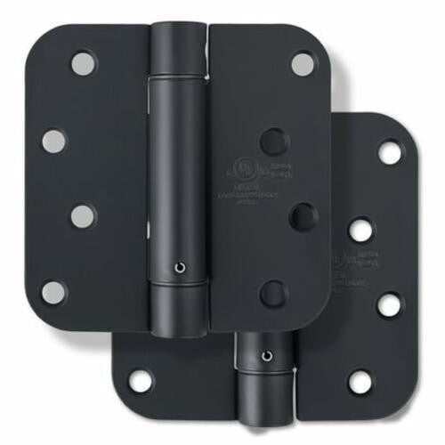 Miseno Mdh4092 4 X 4 Spring Hinge 5/8 Radius Corner Door Hinge - Black