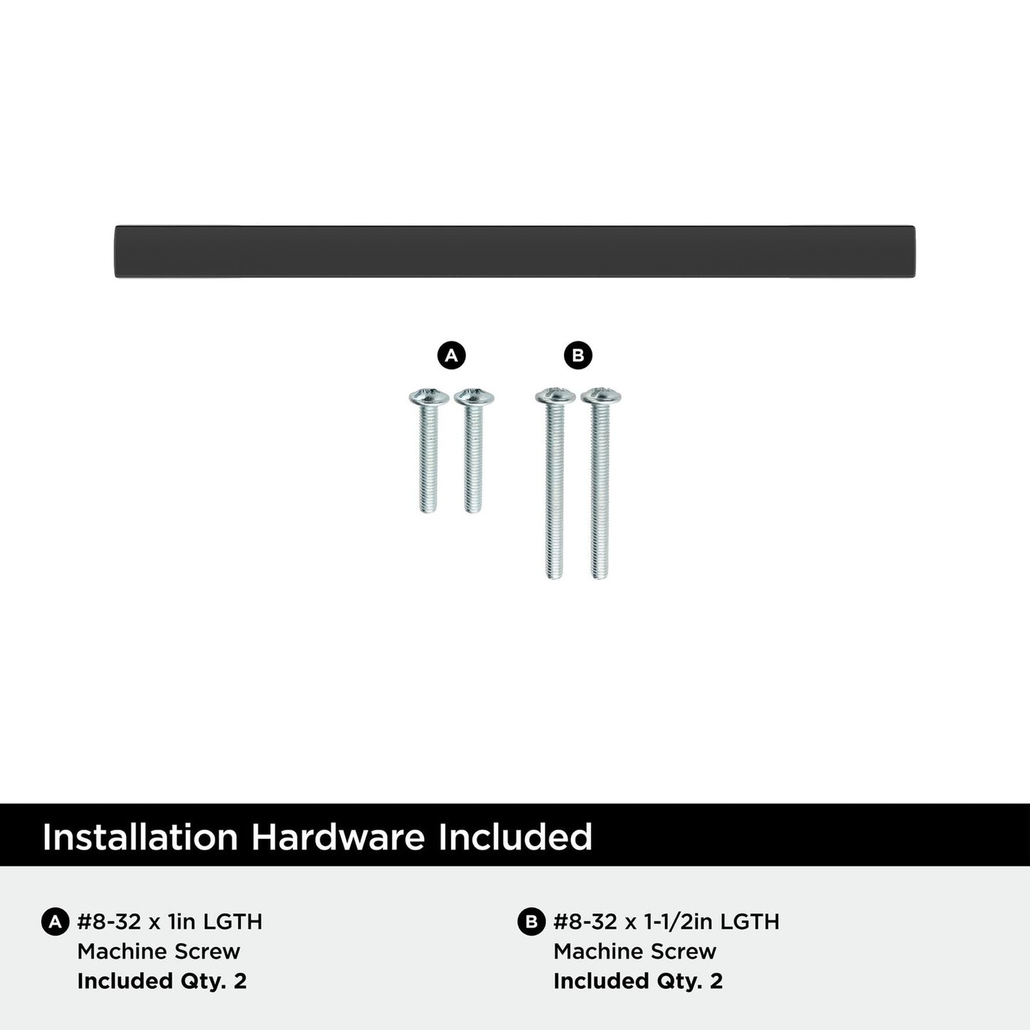 Amerock BP37131MB Mariposa 3-3/4" C2C Handle Cabinet Pull - Matte Black
