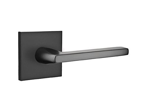 EMTEK 5050HLOUS19RH Square Rosette Dummy Pair Helios Lever - Flat Black (US19)