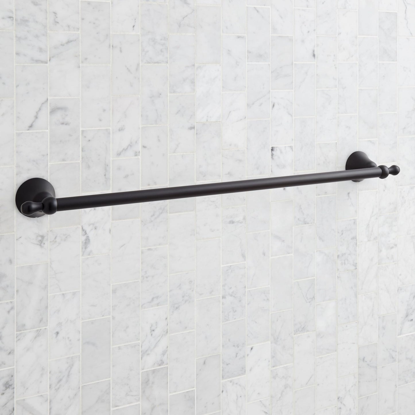 Signature Hardware 955108 Traditional 27-1/8" Towel Bar - Brushed Gold
