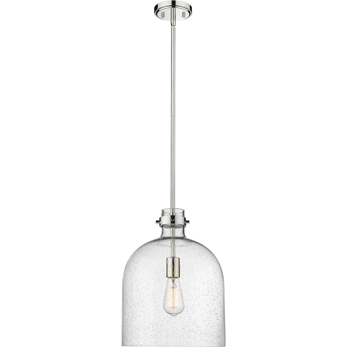 Z-Lite 817-12PN Pearson Chandelier, 1-Light 100 Watts, Polished Nickel