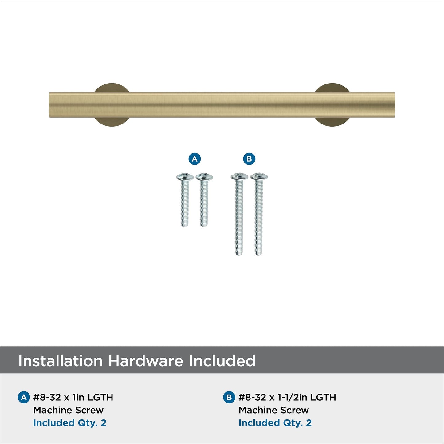 Amerock Cabinet Pull Golden Champagne 3-3/4 in (96 mm) Center-to-Center Radius