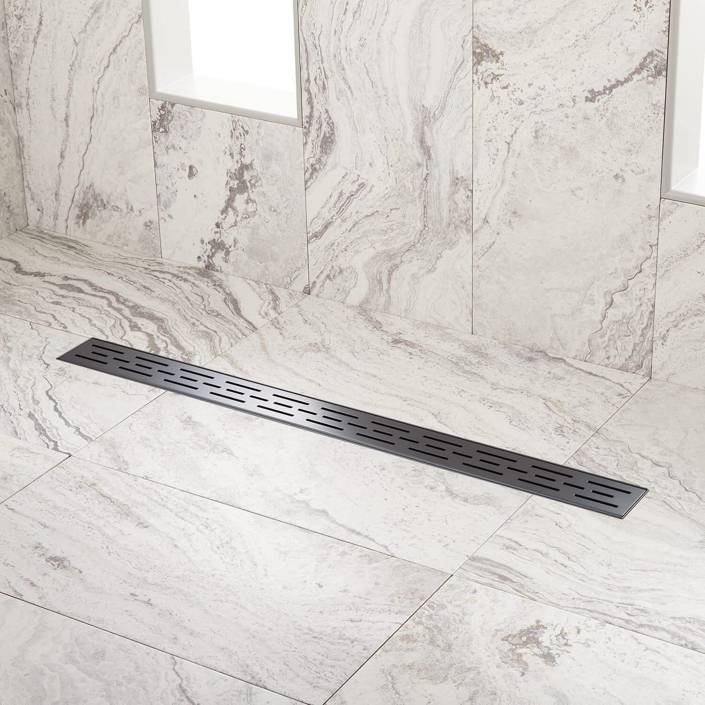 Signature Hardware SH439052MB Effendi 36" Linear Shower Drain - Matte Black