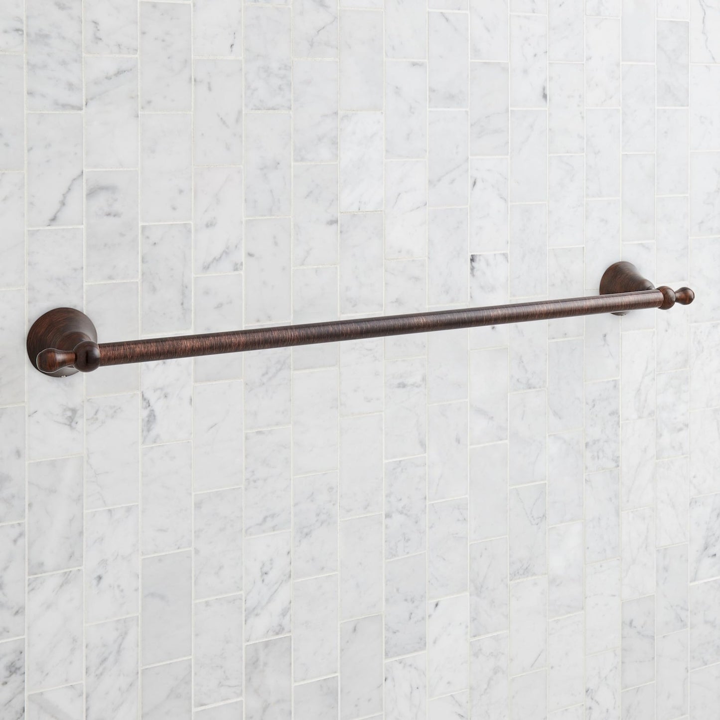 Signature Hardware 955108 Traditional 27-1/8" Towel Bar - Brushed Gold