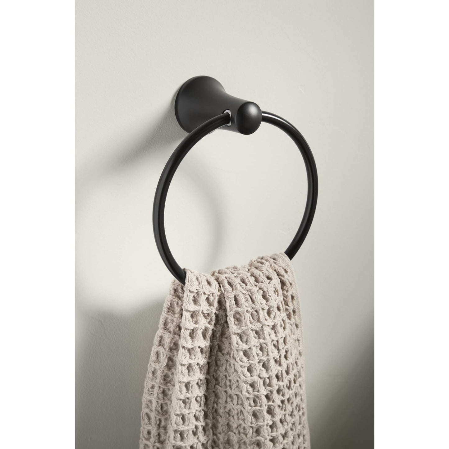 Kohler K-21955 Tempered 6-7/8" Wall Mounted Towel Ring - Matte Black
