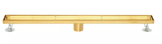 Signature Hardware 40" Tile Insert Linear Shower Drain - Brushed Gold
