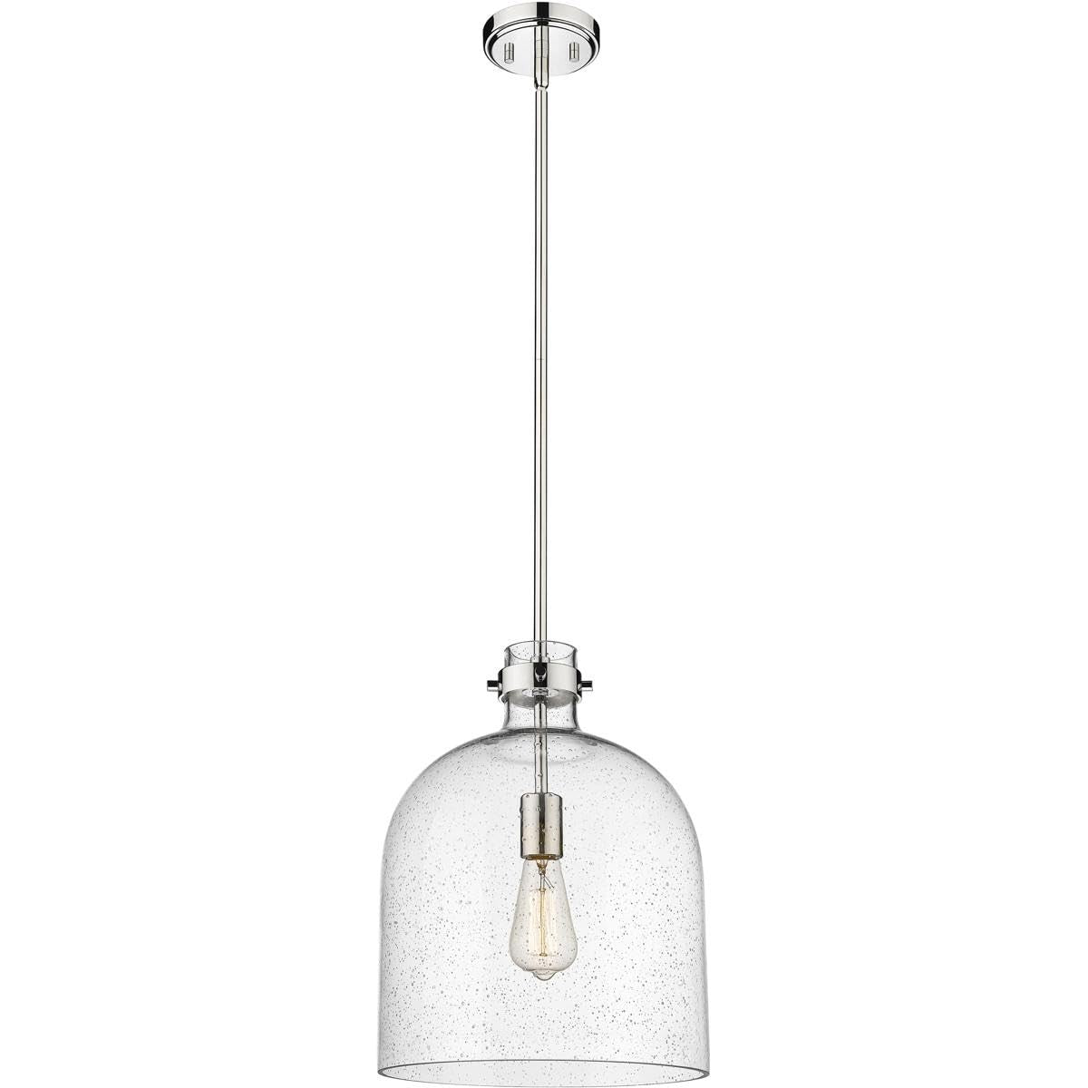 Z-Lite 817-12PN Pearson Chandelier, 1-Light 100 Watts, Polished Nickel