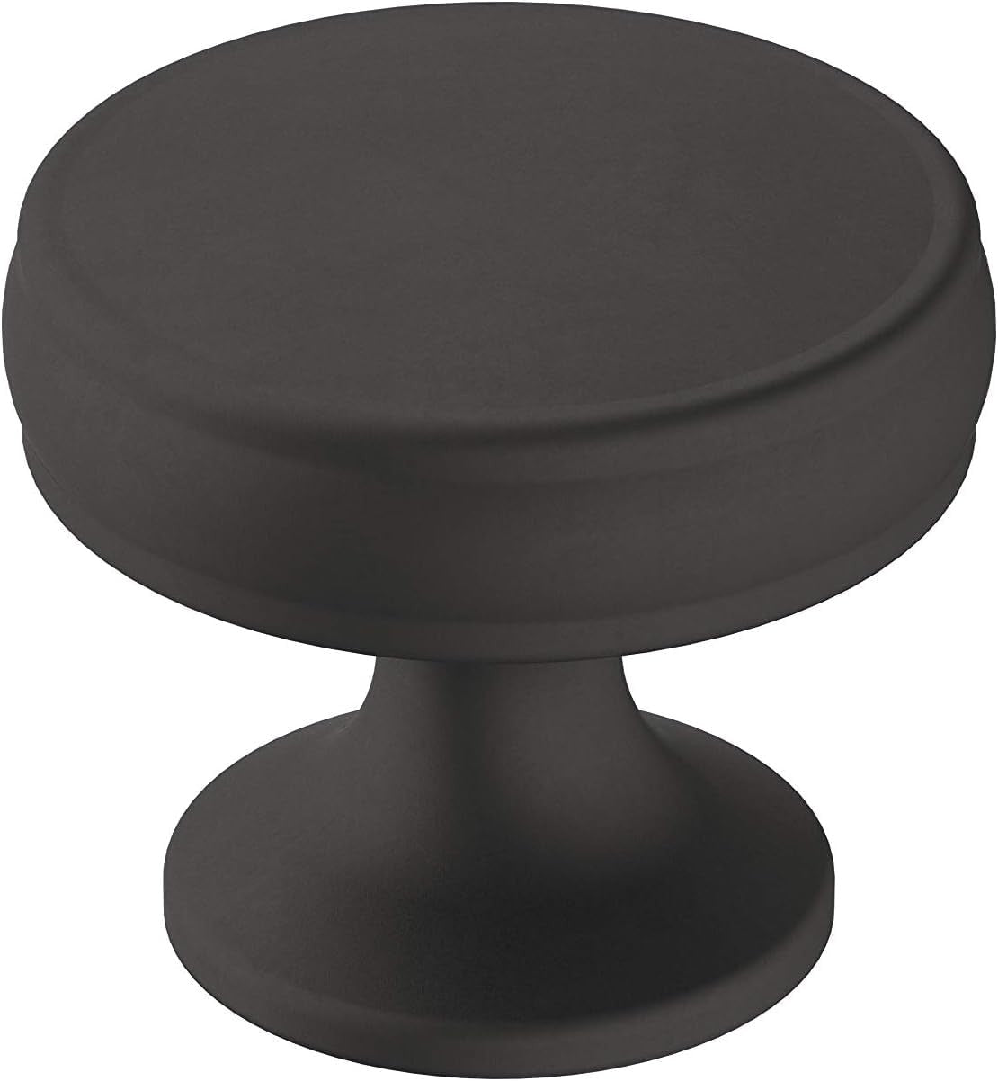 Amerock Cabinet Knob Matte Black 1-1/4 inch 32 mm Diameter Renown