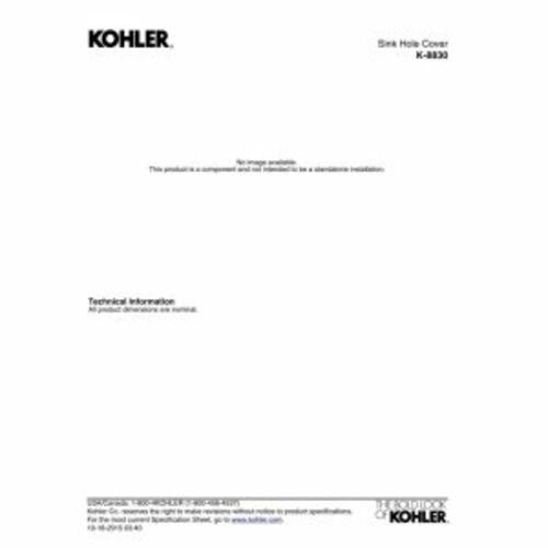 Kohler 8830-VS Sink hole cover - Vibrant Stainless Steel