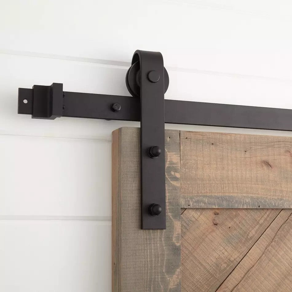 Signature Hardware - 78" Hal Barn Door Hardware Kit - Black