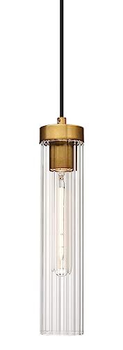 Z-Lite 740P-RB Beau Pendant, 1-Light 60 Watts, Rubbed Brass