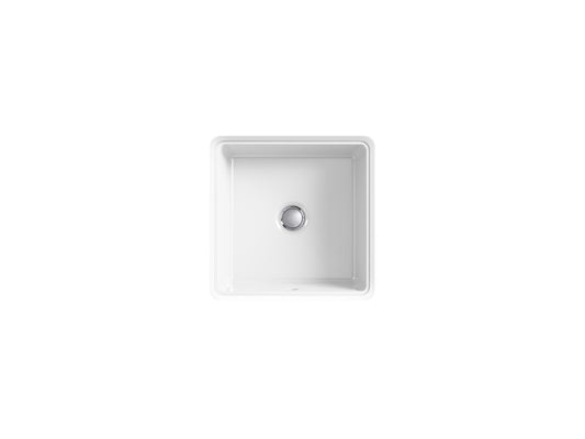 KOHLER K-8188-0 Vitreous China 11"x 11" Undermount Square Bathroom Sink, White