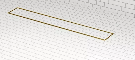 Signature Hardware 28" Cohen Linear Tile-in Shower Drain - Brushed Gold