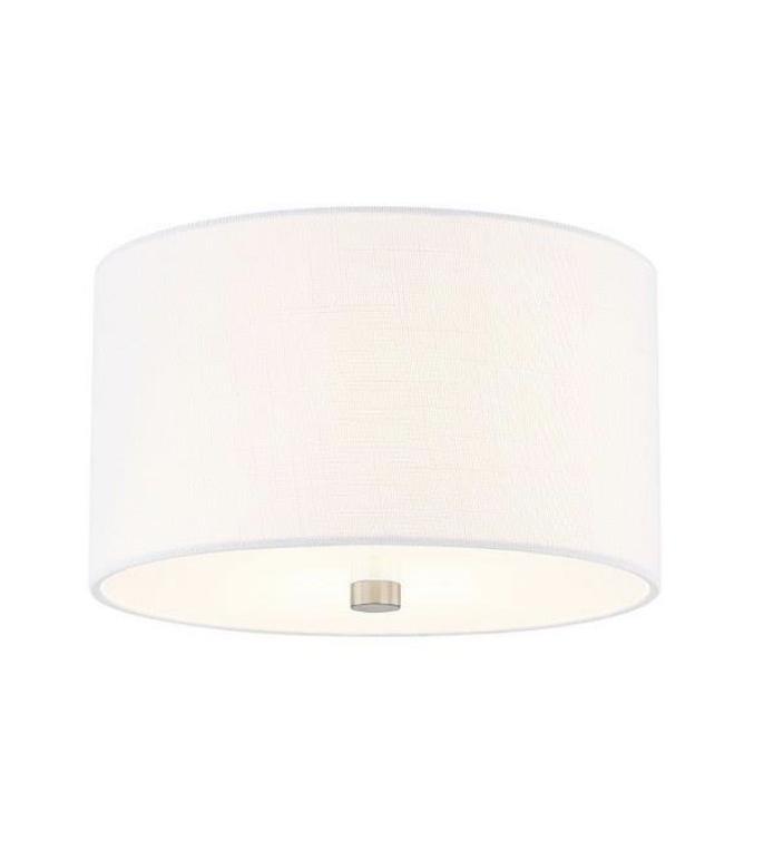 Justice Design - Textile - 2 Light Classic Drum Flush Mount