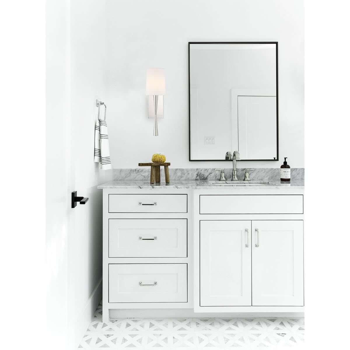 Crystorama Sconce Trenton 1 Light Polished Nickel