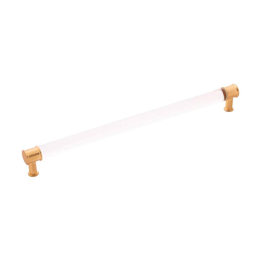 Hickory P3711CABGB Midway Pull 12in Crysacrylic Brushed Golden Brass