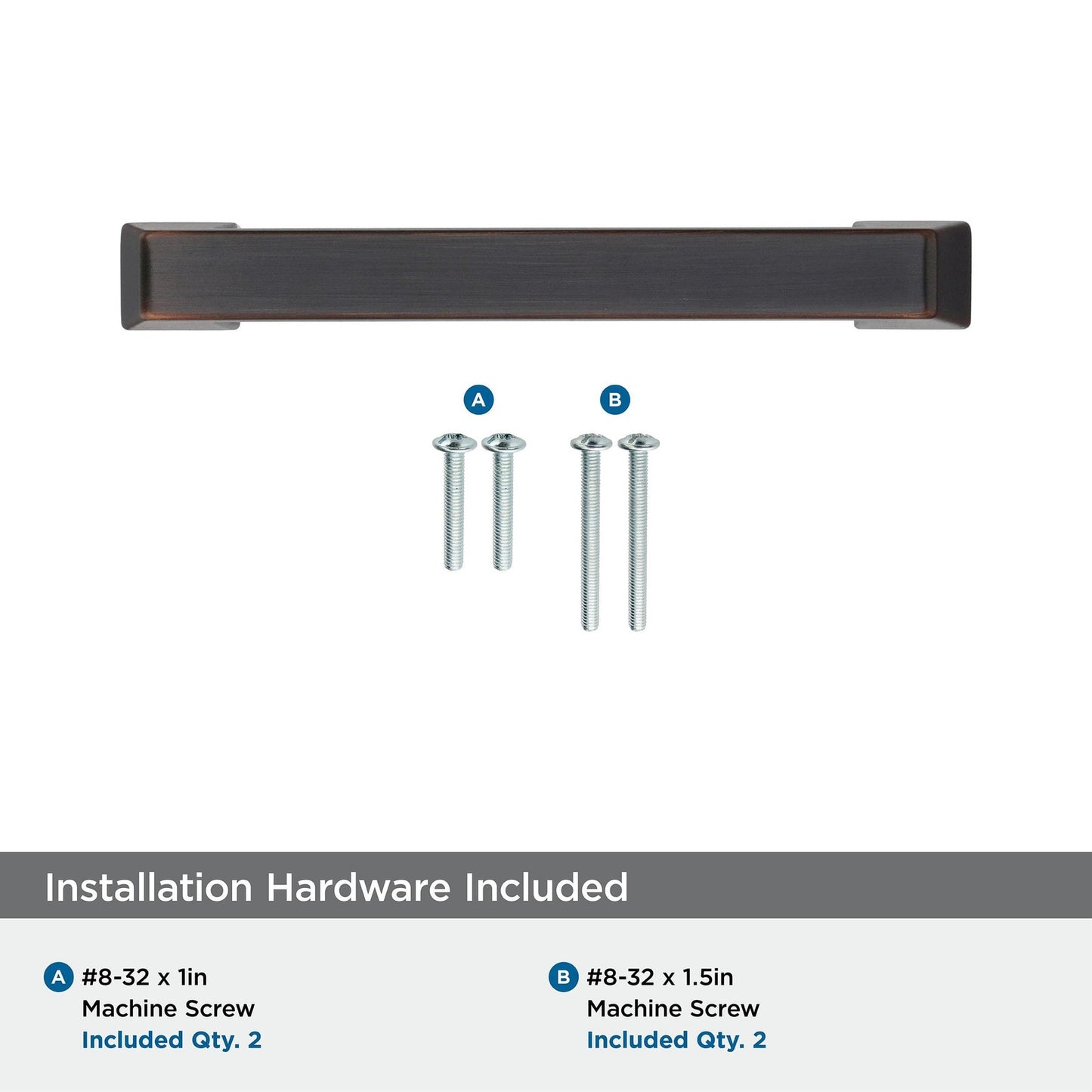 Amerock Cabinet Pull Oil Rubbed Bronze 3-3/4 inch (96 mm) Center to Center