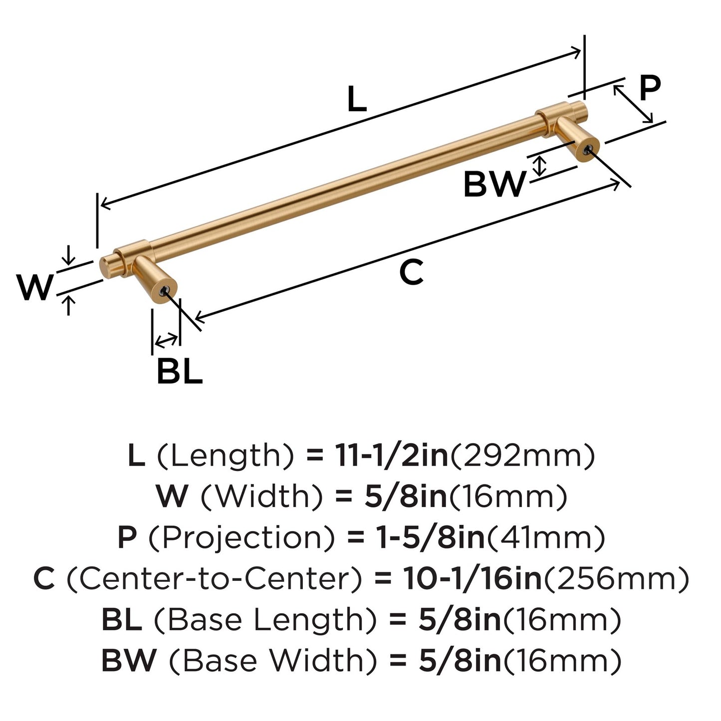 Amerock BP36902CZ Destine 10-1/16" C2C Champagne Bronze Cabinet Pull