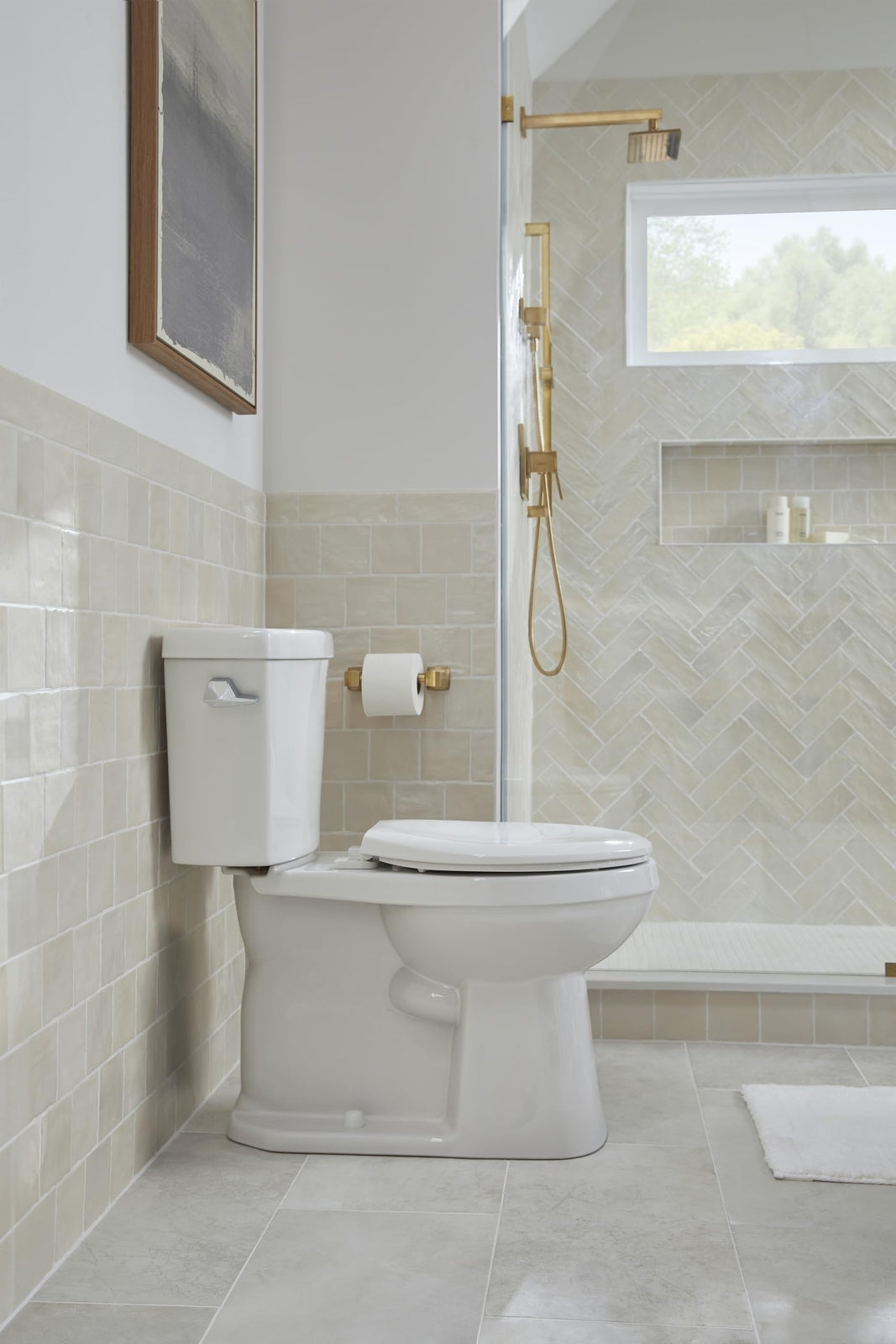 Gerber Elongated Toilet Seat with Cover, Soft Close, No Slam