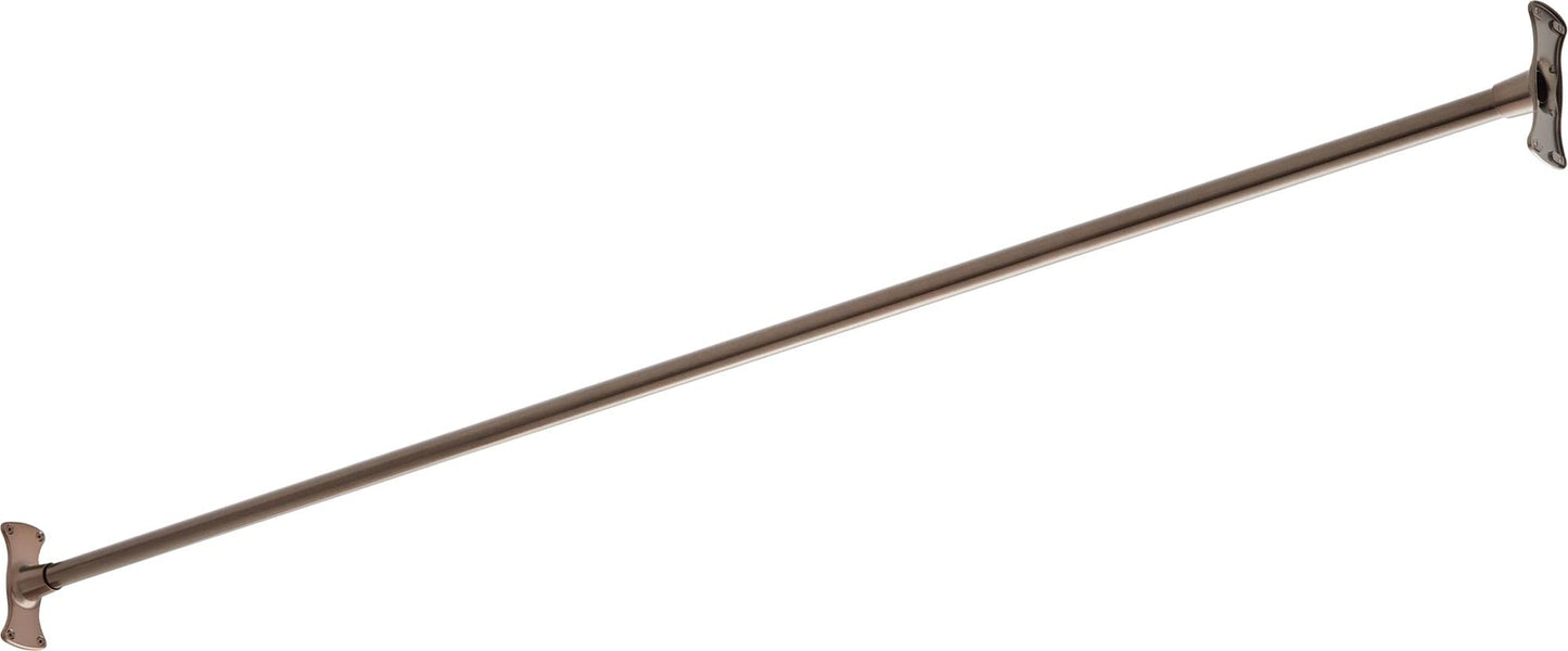 Signature Hardware 466738 60" Straight Brass Shower Rod - Brushed Gold