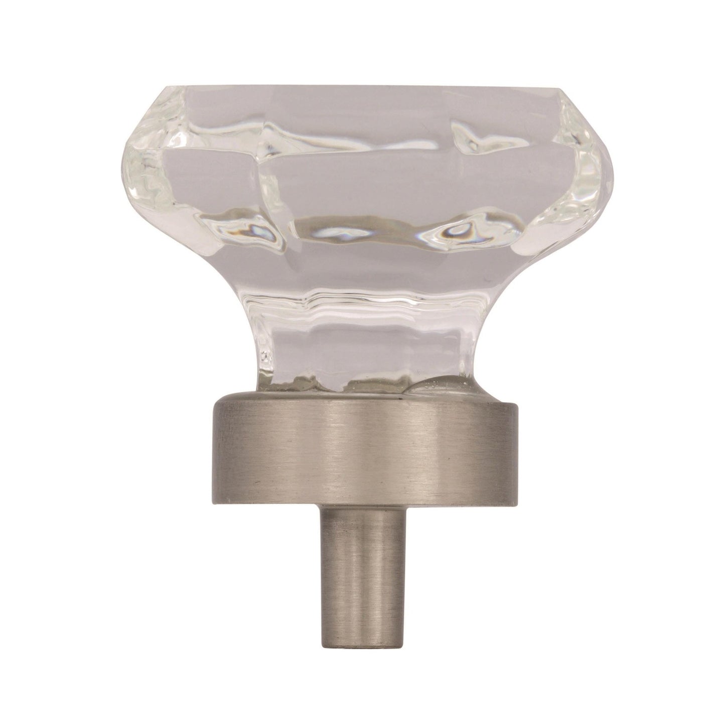 Amerock BP53704G10 Classic Cabinet Knob Clear/Satin Nickel 1-5/16" Diameter