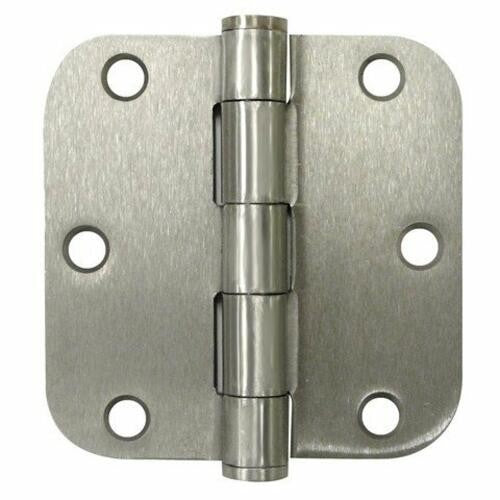 Deltana S35R5HD15 3.5x3.5x0.62" Heavy Duty Radius Hinge44; Satin Nickel - Steel