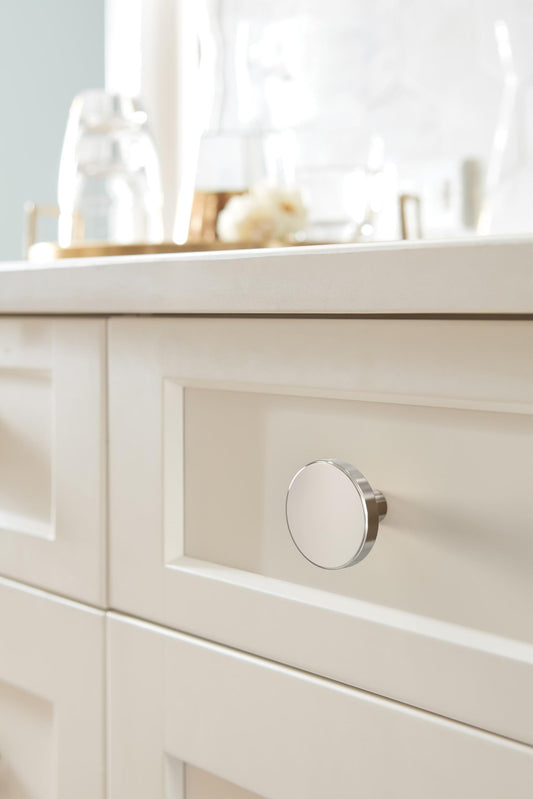 Amerock BP36904PN Versa 1-3/8 inch (35mm) Diameter Polished Nickel Cabinet Knob