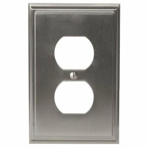 Amerock 1906966 Mulholland Double Outlet Switch Plate - Nickel - 5 Pack