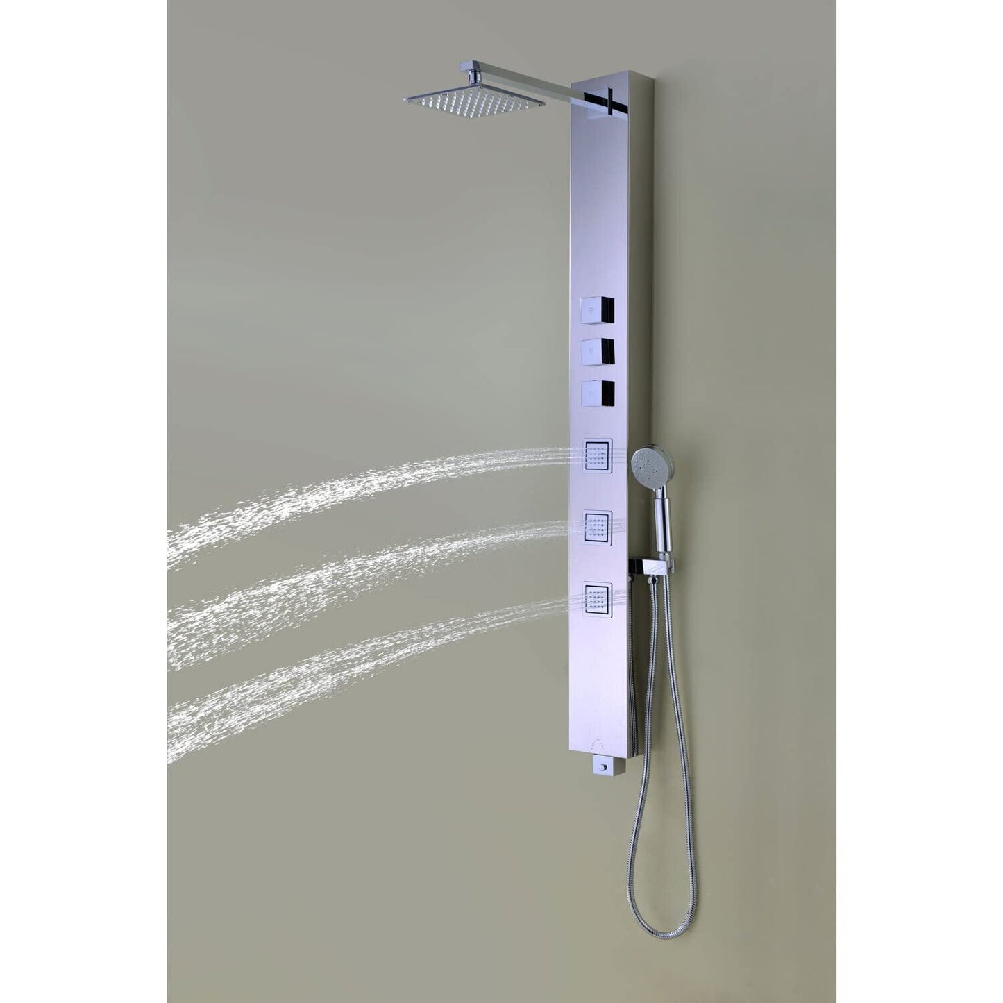 ANZZI Shower Head Panel 53", Tower System, Polished Chrome SS (SP-AZ015)