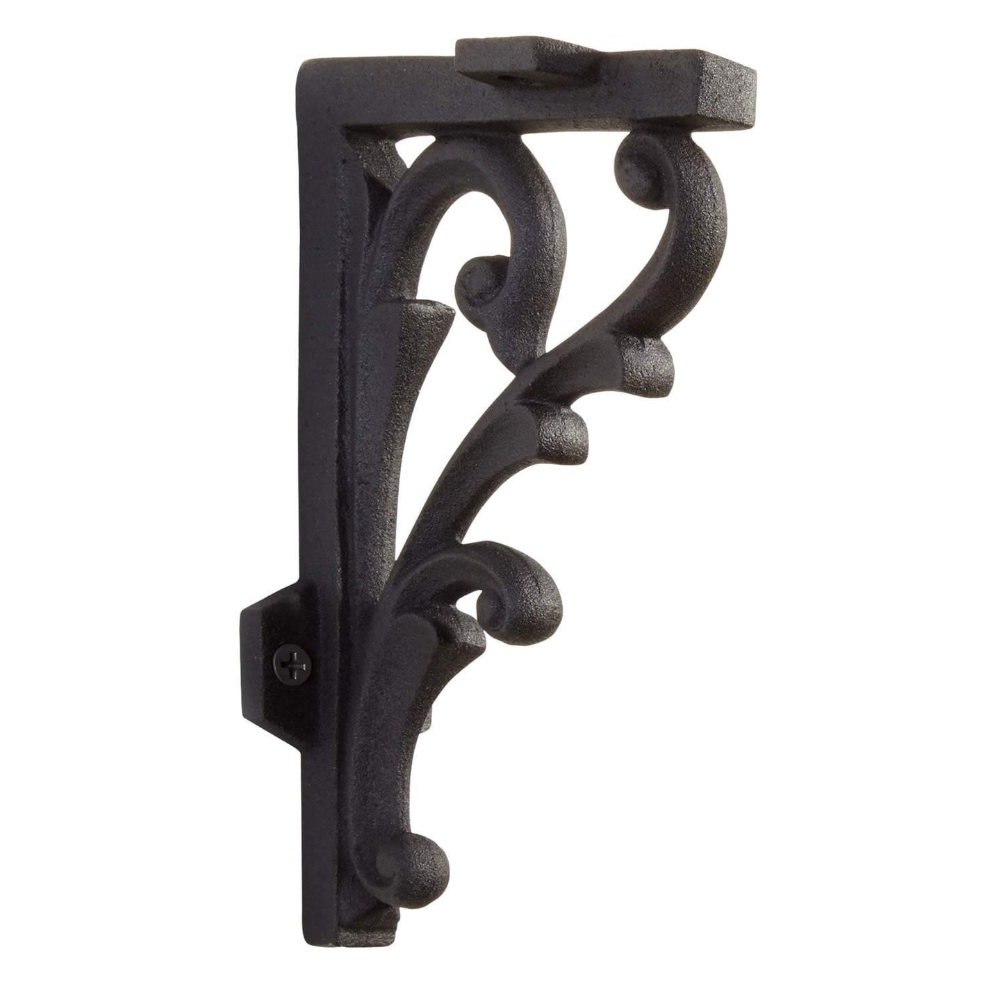 Signature Hardware 353133 Miette 4-1/2" Iron Shelf Bracket - Black Powder Coat