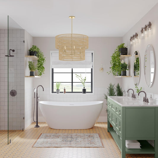 SignatureHardware443315 Cohen 24" Tile Insert Linear Shower Drain Polished Brass