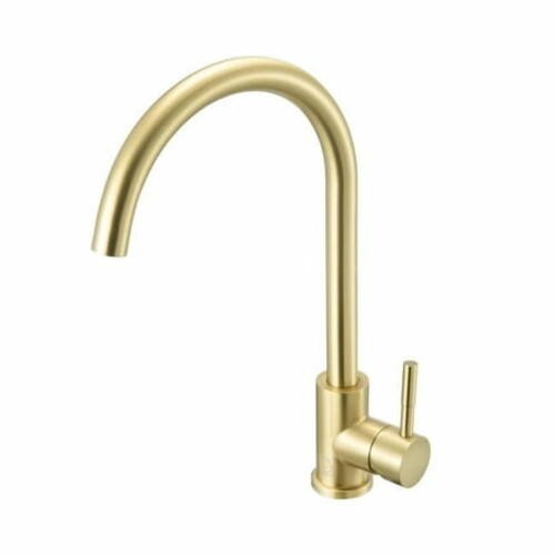 Elegant FAK-307BGD Kitchen & Bath Finn Single Handle Kitchen Faucet Brushed Gold