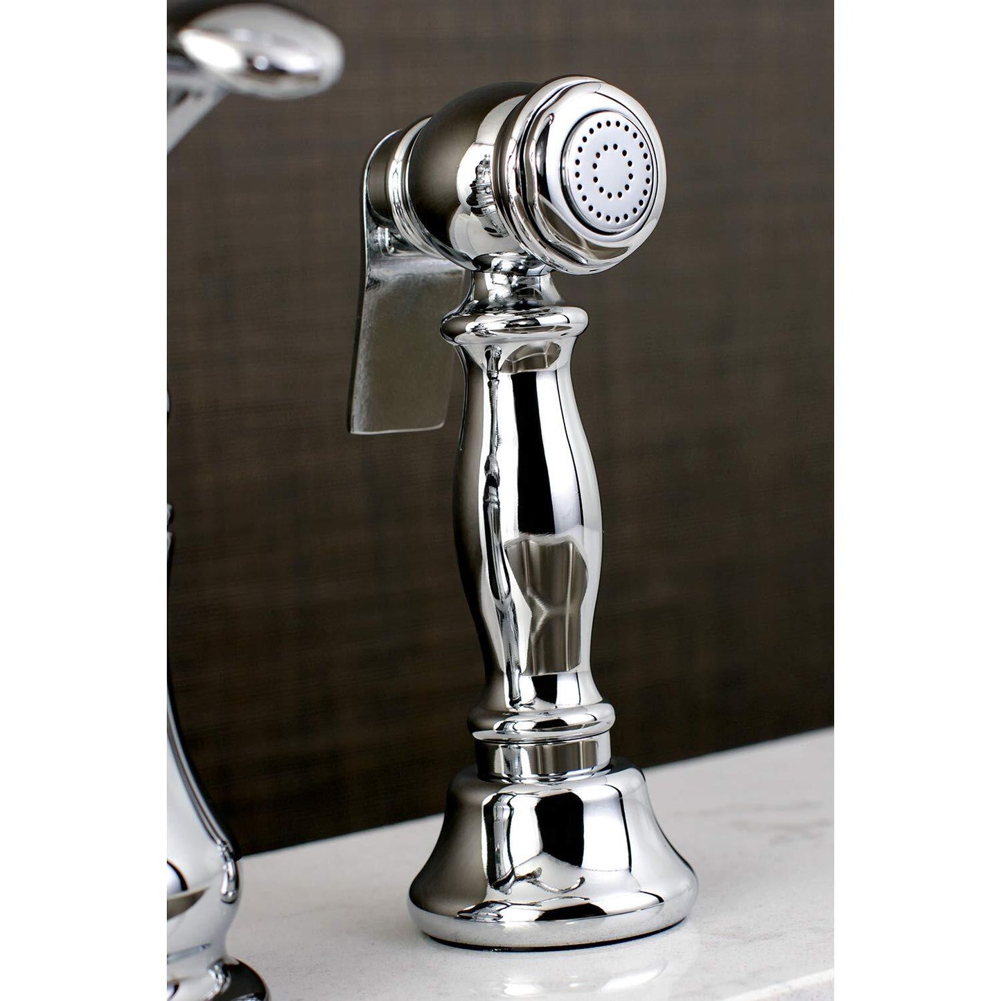 Kingston Brass KS7801TPLBS Templeton KitchenFaucet with Sprayer, Polished Chrome