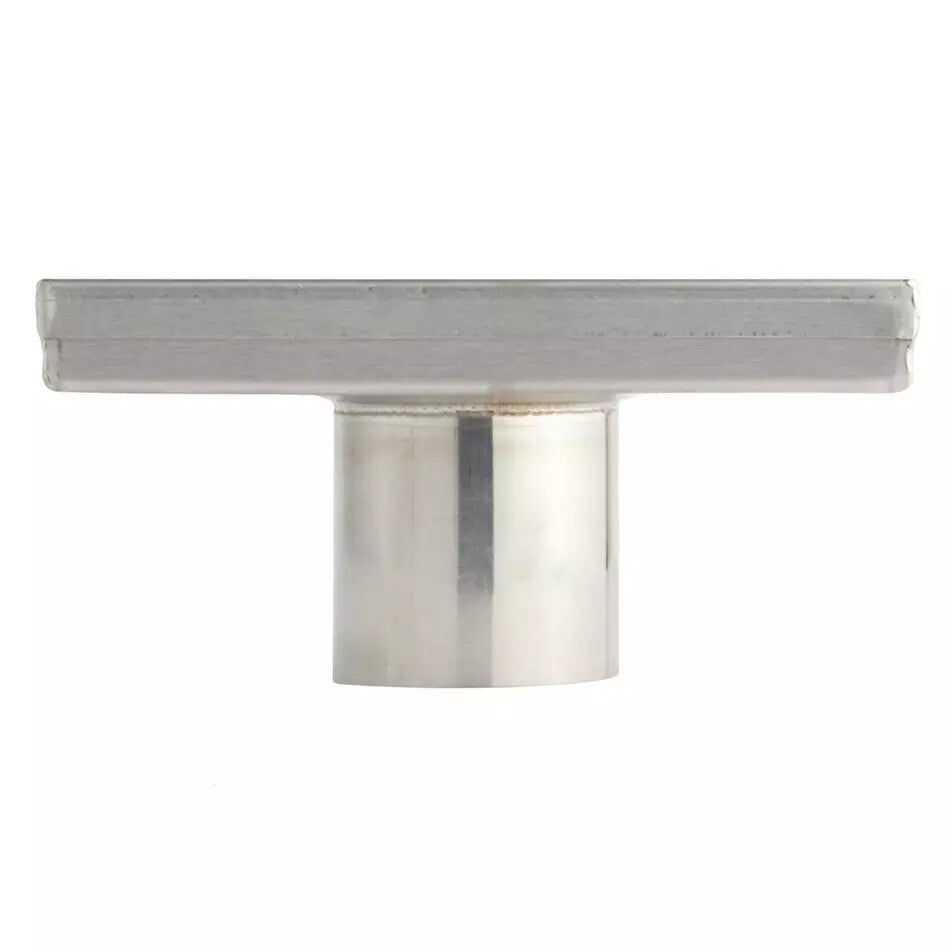 Signature Hardware - 6" Carmen Square Shower Drain - Brushed Stainless Steel