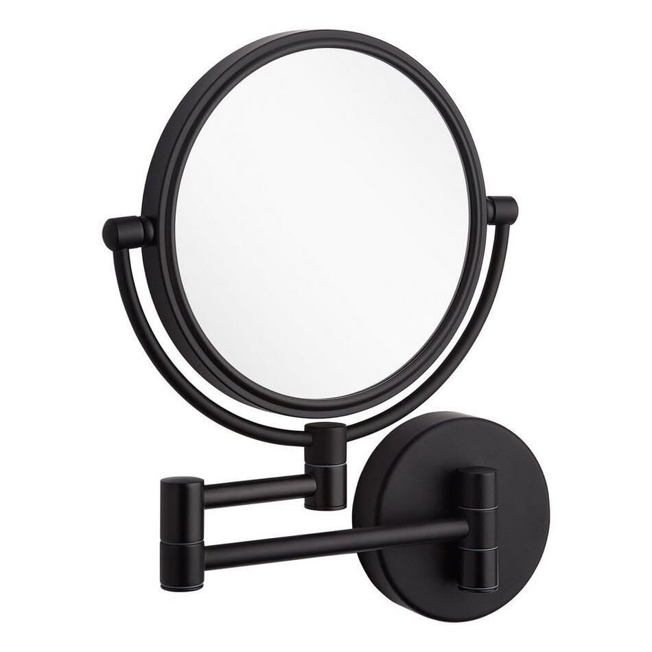 Signature Hardware SH662009BG Ramana Make Up Magnifying Mirror-Satin Black