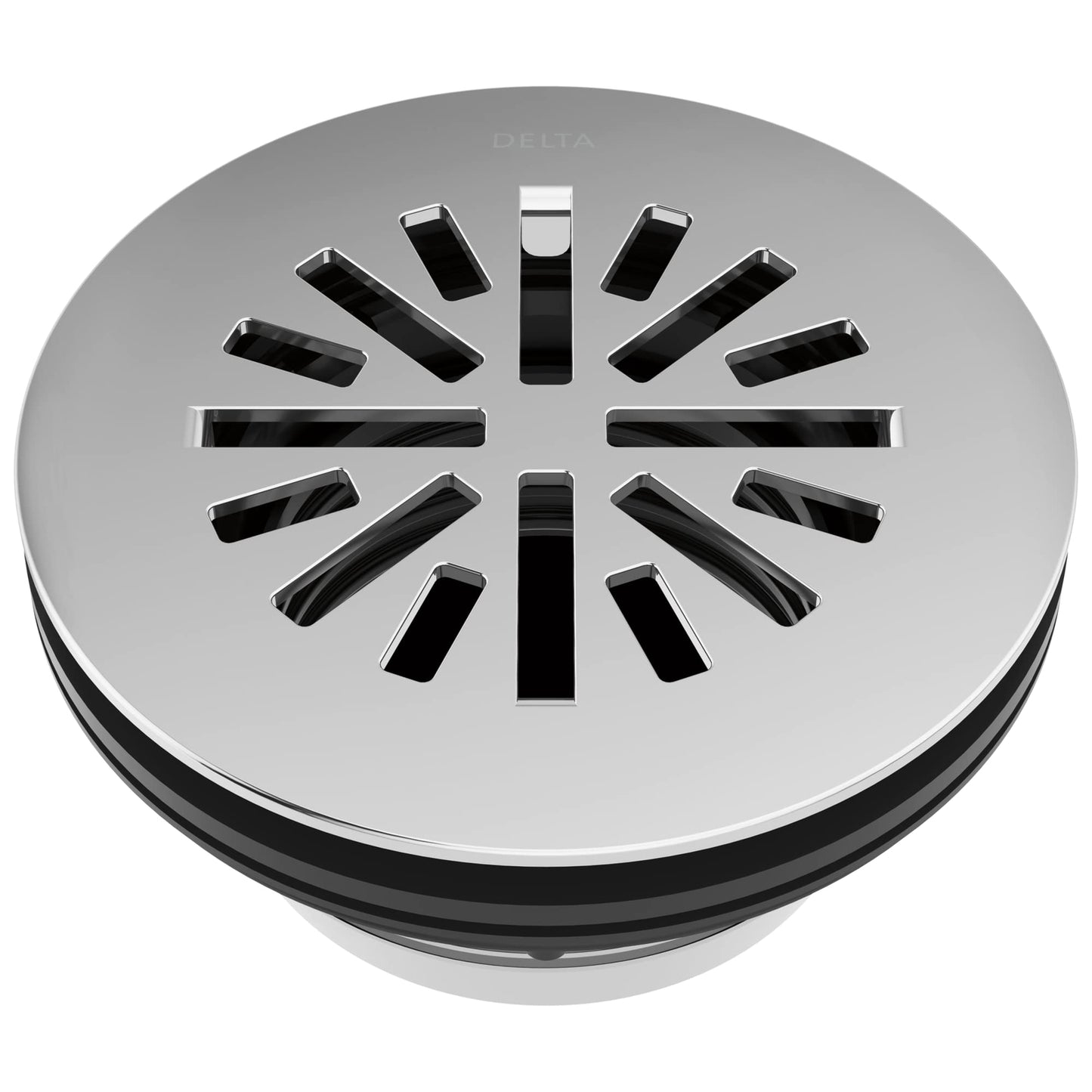 Delta Faucet 4 Inch Round Shower Floor Drain Chrome, Shower Drain Kit, Round